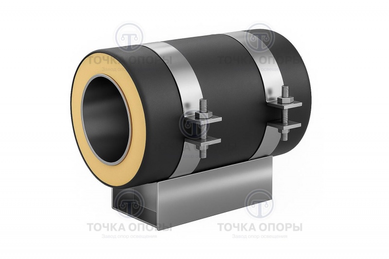 Скользящая опора СПОн 820/1000.100 подкладная надземная для труб в ППУ