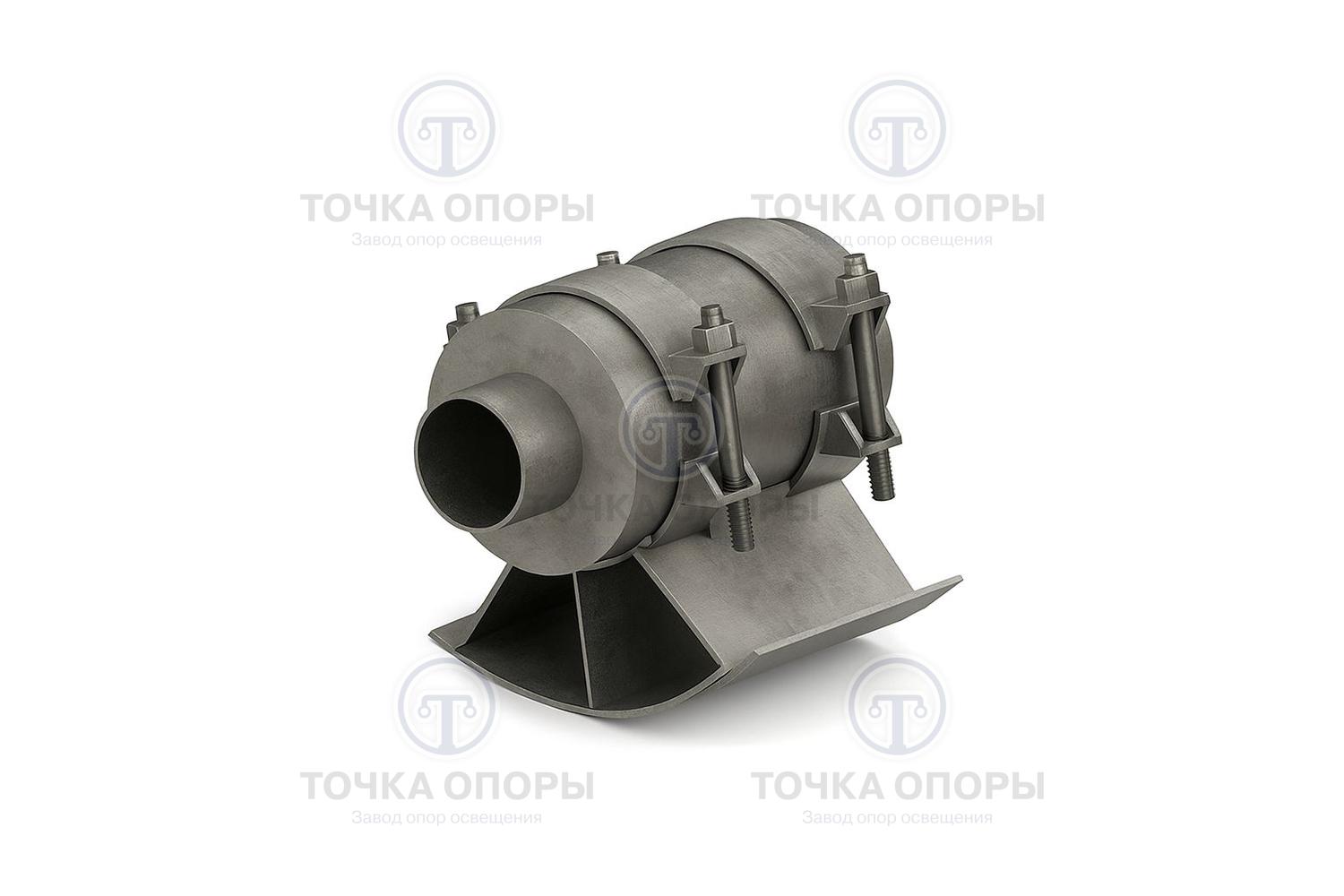 Опора скользящая бугельная для трубопроводов в ППМ изоляции для прокладки в стальном футляре ОПБ Ф ППМИ