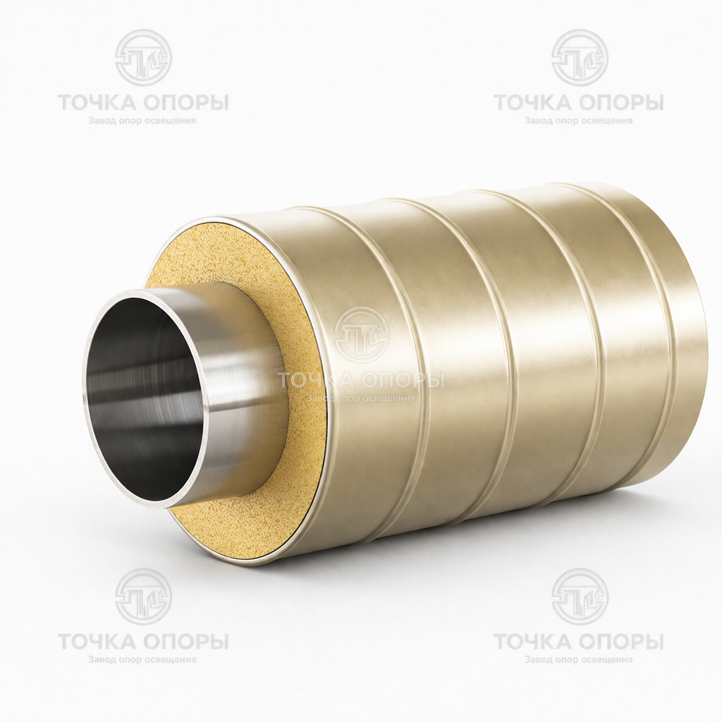 Труба ППУ стальная оболочка 160х76х3 мм ГОСТ 30732-2006